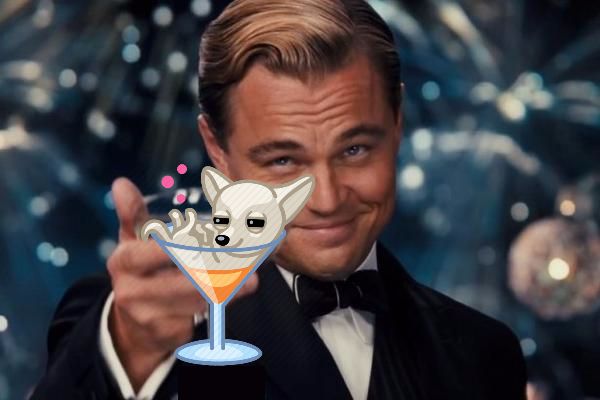 High Quality Leonardo di Caprio The Great Gatsby chihuahua martini Blank Meme Template