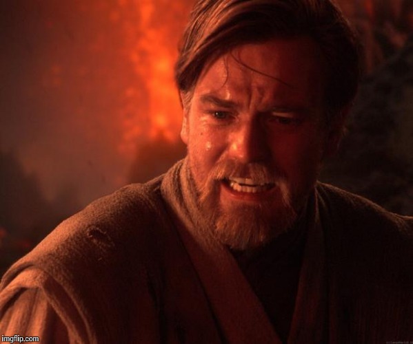 High Quality Obi Wan Angry Blank Meme Template
