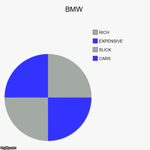 BMW | image tagged in funny,pie charts,cars,bmw,cool,memes | made w/ Imgflip chart maker