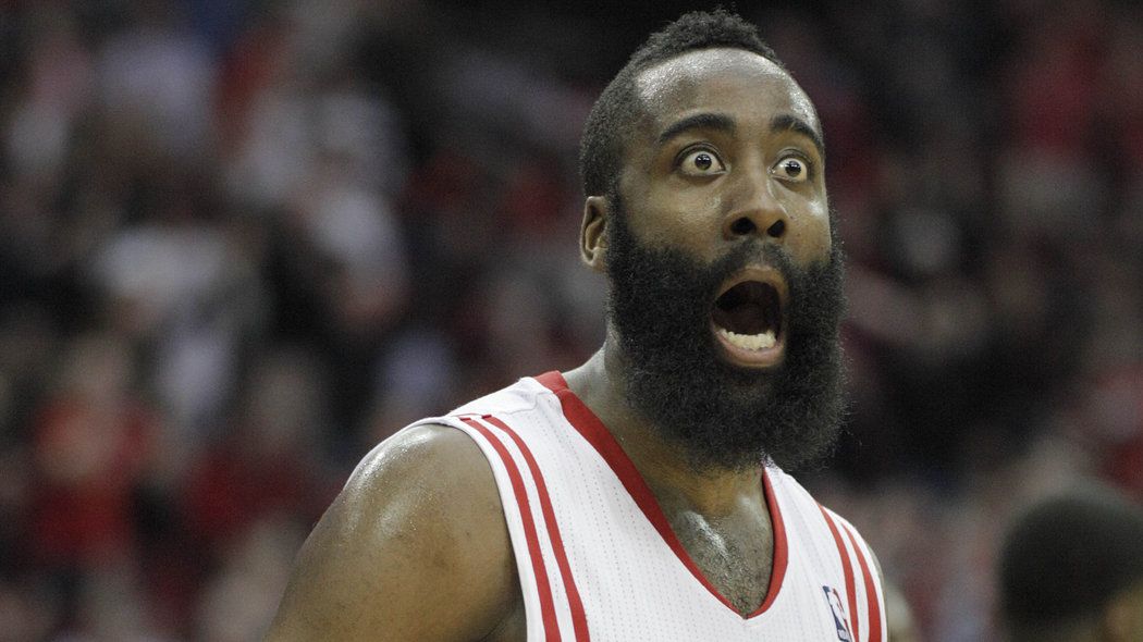 High Quality Surprised Harden Blank Meme Template