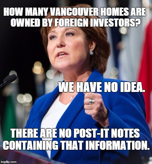 post-it foreign investments | HOW MANY VANCOUVER HOMES ARE OWNED BY FOREIGN INVESTORS? THERE ARE NO POST-IT NOTES CONTAINING THAT INFORMATION. WE HAVE NO IDEA. | image tagged in post-it,infogate,christy clark | made w/ Imgflip meme maker