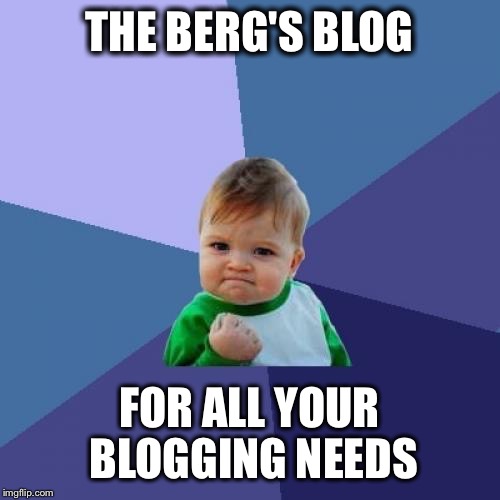 Success Kid Meme | THE BERG'S BLOG FOR ALL YOUR BLOGGING NEEDS | image tagged in memes,success kid | made w/ Imgflip meme maker