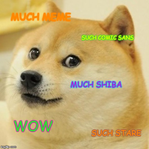 Doge | MUCH MEME SUCH COMIC SANS MUCH SHIBA WOW SUCH STARE | image tagged in memes,doge | made w/ Imgflip meme maker