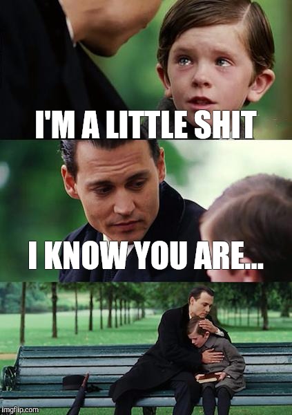 Finding Neverland | I'M A LITTLE SHIT I KNOW YOU ARE... | image tagged in memes,finding neverland | made w/ Imgflip meme maker
