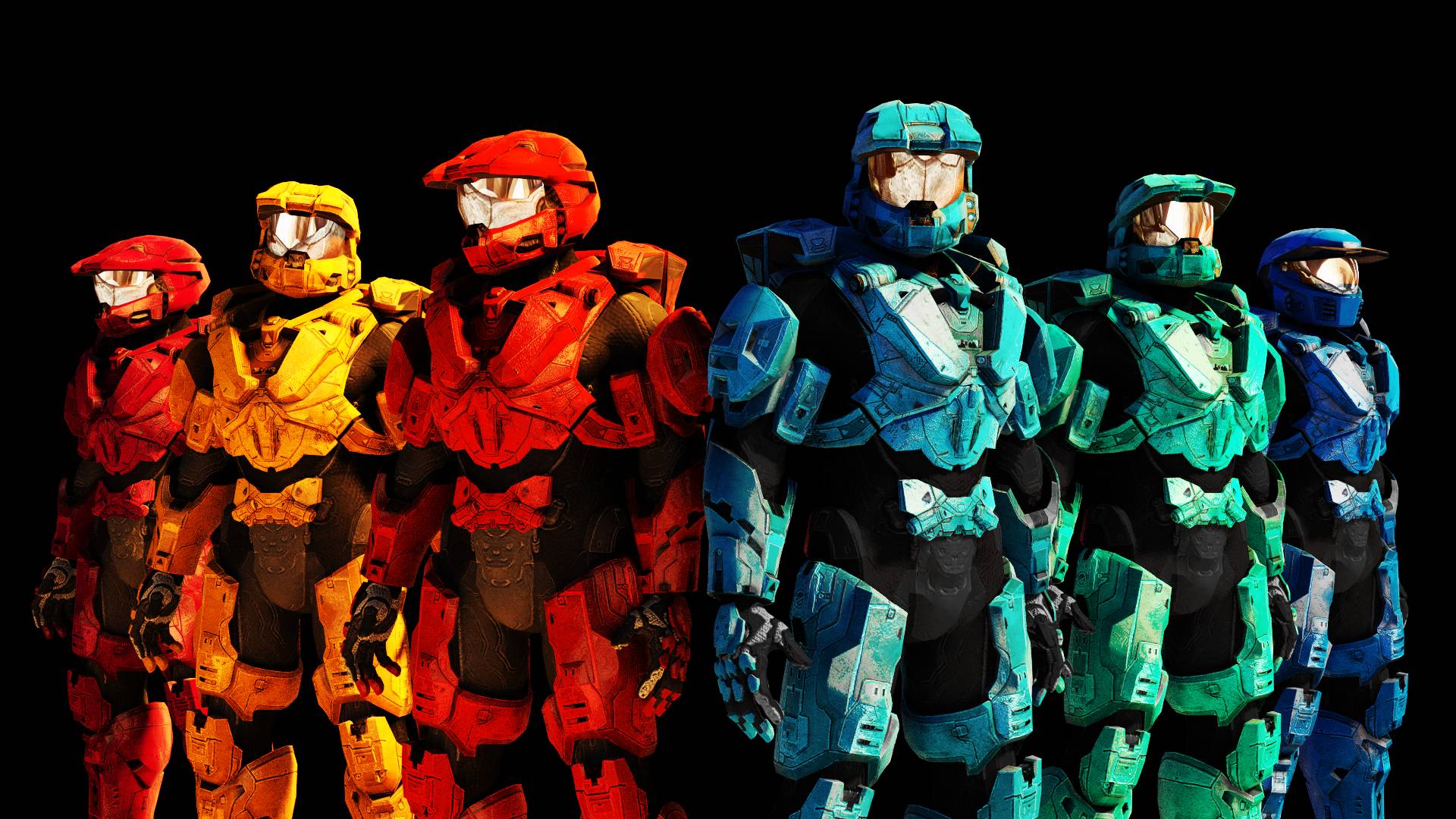 High Quality Red vs Blue lineup Blank Meme Template