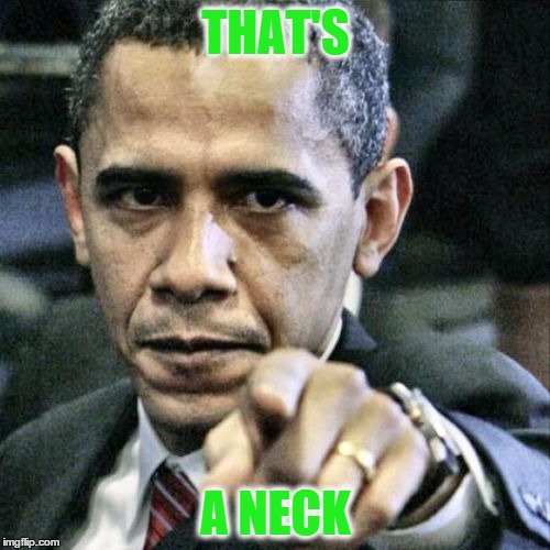 Pissed Off Obama | THAT'S A NECK | image tagged in memes,pissed off obama | made w/ Imgflip meme maker