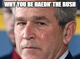 WHY YOU BE HAEDN' THE BUSH | made w/ Imgflip meme maker