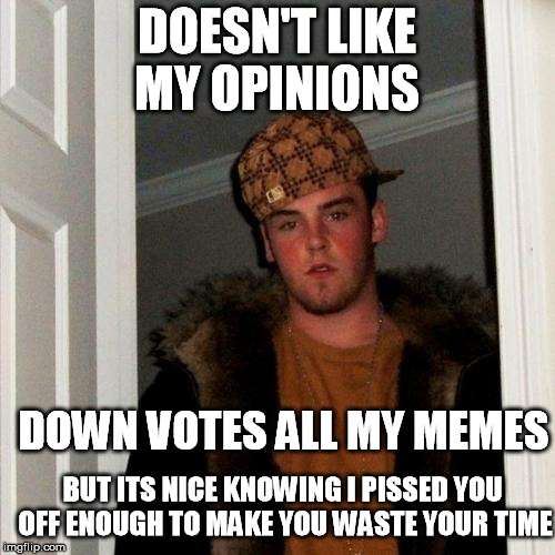 I think everyone can agree, could be a re-post but we'll just wait and see.  | DOESN'T LIKE MY OPINIONS DOWN VOTES ALL MY MEMES BUT ITS NICE KNOWING I PISSED YOU OFF ENOUGH TO MAKE YOU WASTE YOUR TIME | image tagged in memes,scumbag steve,downvote fairy | made w/ Imgflip meme maker