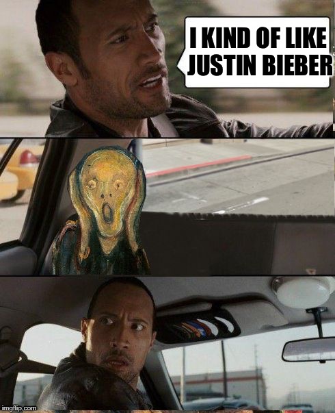 Scream Rocks | I KIND OF LIKE JUSTIN BIEBER | image tagged in scream rocks | made w/ Imgflip meme maker