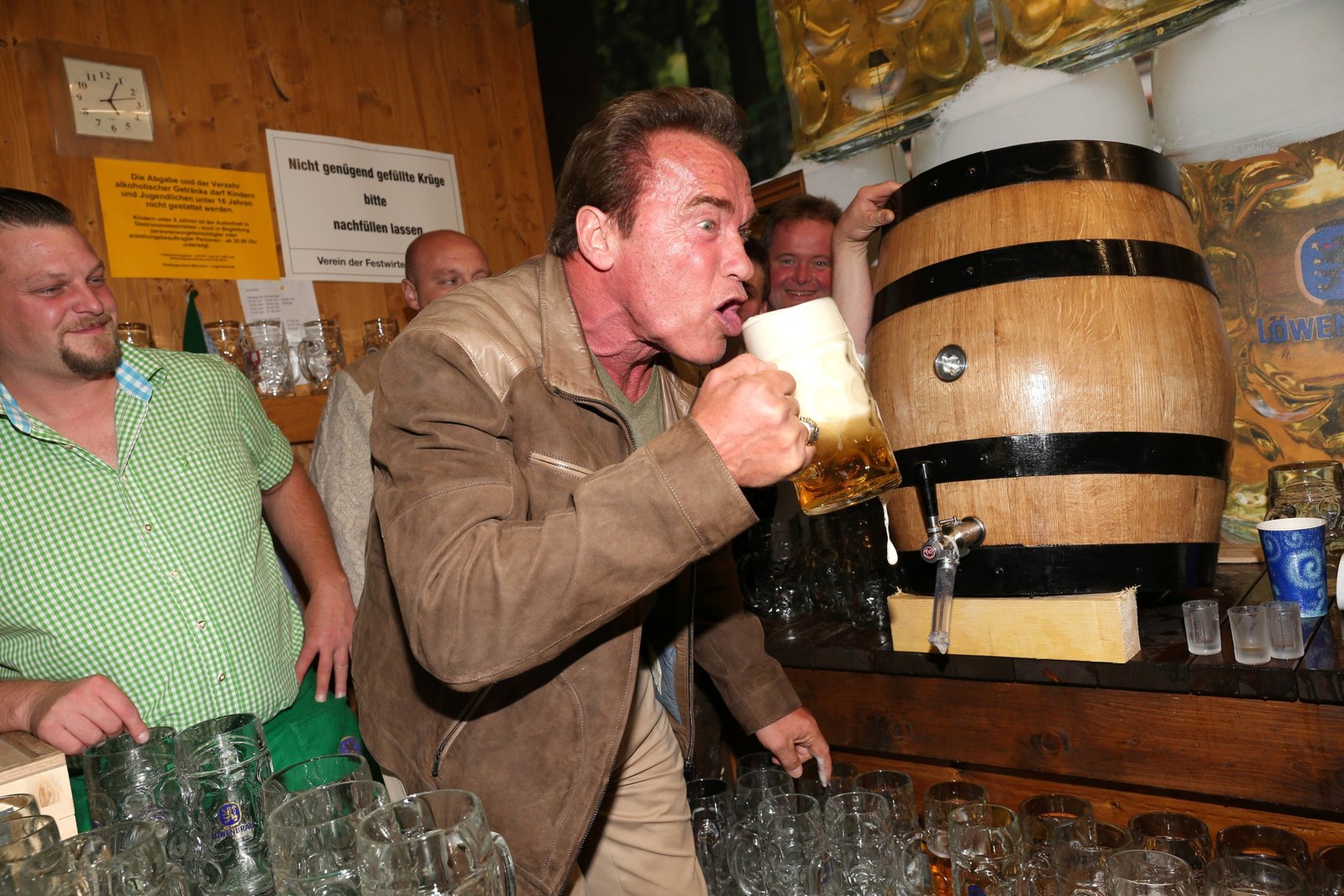 Arnie Drinking Blank Meme Template