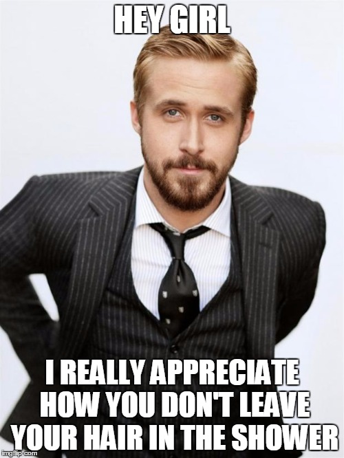 Hey Girl | HEY GIRL I REALLY APPRECIATE HOW YOU DON'T LEAVE YOUR HAIR IN THE SHOWER | image tagged in hey girl | made w/ Imgflip meme maker