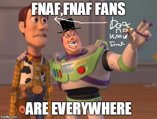 X, X Everywhere Meme | FNAF,FNAF FANS ARE EVERYWHERE | image tagged in memes,x x everywhere,fnaf | made w/ Imgflip meme maker
