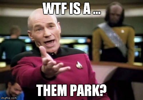 Picard Wtf Meme | WTF IS A ... THEM PARK? | image tagged in memes,picard wtf | made w/ Imgflip meme maker