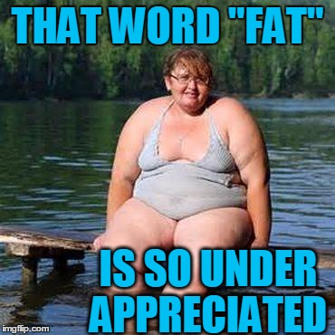 big woman, big heart | THAT WORD "FAT" IS SO UNDER APPRECIATED | image tagged in big woman big heart | made w/ Imgflip meme maker