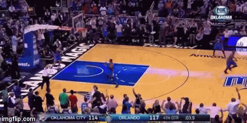 Russell Westbrook 3-Pointer | image tagged in gifs,russell westbrook 40 foot shot,russell westbrook oklahoma city thunder,russell westbrook 3-pointer | made w/ Imgflip video-to-gif maker