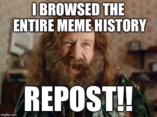 what year is it | I BROWSED THE ENTIRE MEME HISTORY REPOST!! | image tagged in what year is it,memes | made w/ Imgflip meme maker