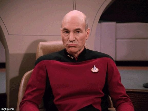 High Quality Picard frown Blank Meme Template