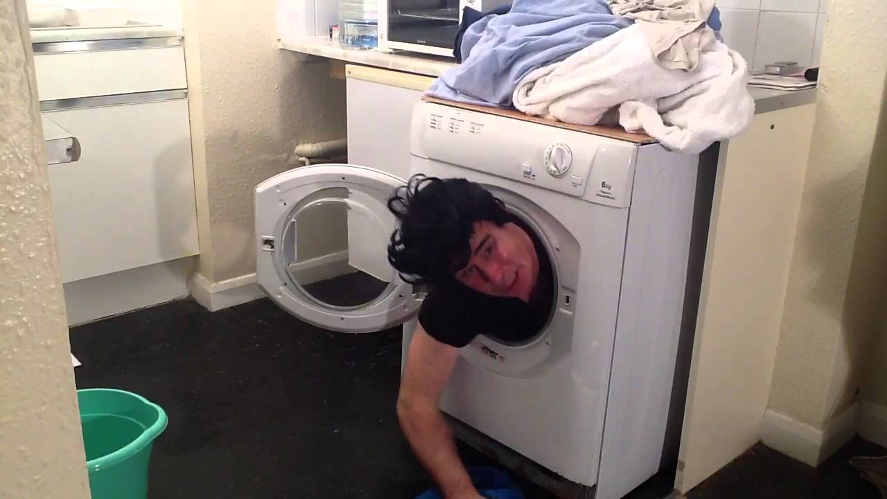 Man stuck in dryer/washing machine Blank Meme Template