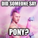 DID SOMEONE SAY PONY? | made w/ Imgflip meme maker