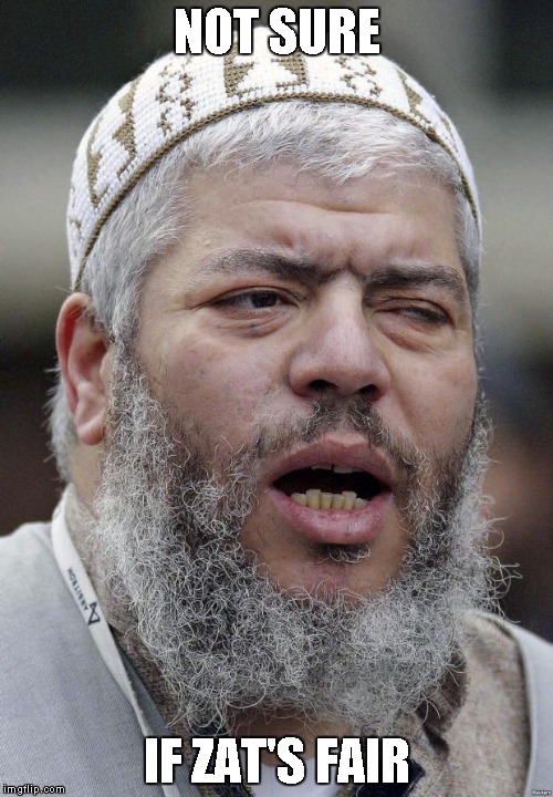 Not Sure Abu Hamza Terrorist | NOT SURE IF ZAT'S FAIR | image tagged in not sure abu hamza terrorist | made w/ Imgflip meme maker