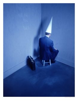 High Quality Dunce; I'll just be, right here Blank Meme Template