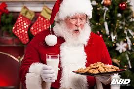 santa with cookies Blank Meme Template