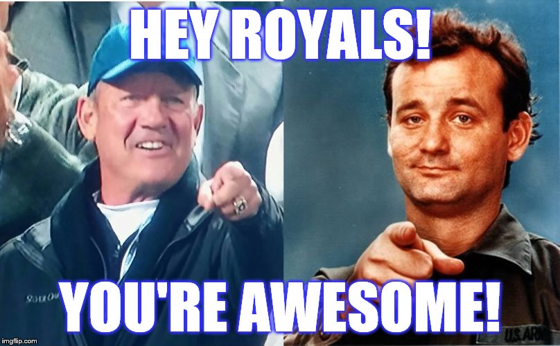 Hey Royals | HEY ROYALS! YOU'RE AWESOME! | image tagged in kansas city royals | made w/ Imgflip meme maker