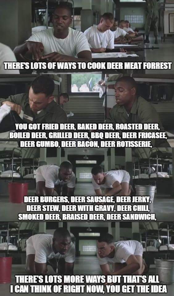 bubba sure does like his deer meat, boy i do too Blank Meme Template