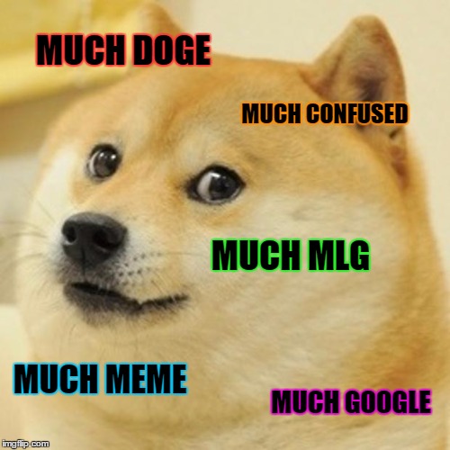 Doge Meme | MUCH DOGE MUCH CONFUSED MUCH MLG MUCH MEME MUCH GOOGLE | image tagged in memes,doge | made w/ Imgflip meme maker