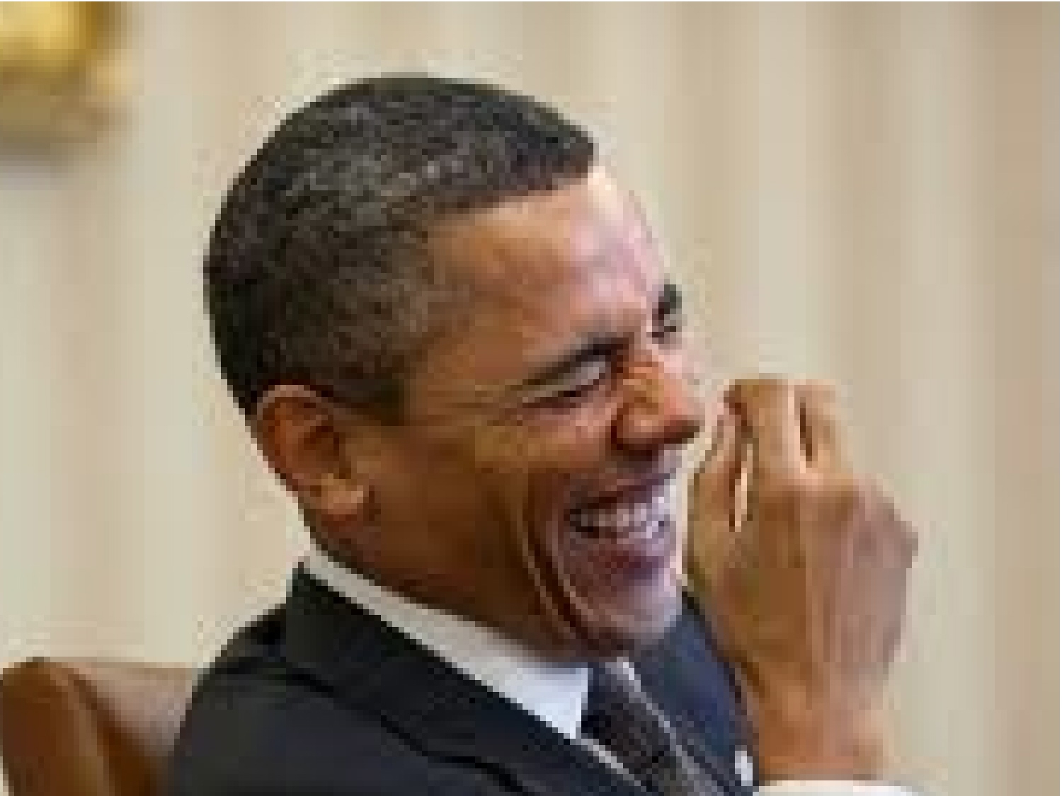 High Quality President Obama Laughing Blank Meme Template