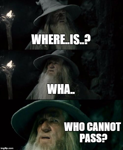 Confused Gandalf Meme | WHERE..IS..? WHA.. WHO CANNOT PASS? | image tagged in memes,confused gandalf | made w/ Imgflip meme maker