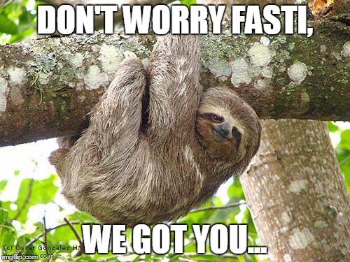 Hang in theree | DON'T WORRY FASTI, WE GOT YOU... | image tagged in hang in theree | made w/ Imgflip meme maker