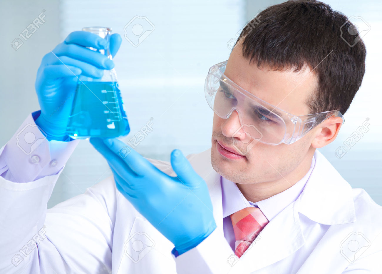 Guy holding test tube Blank Meme Template