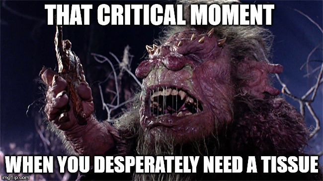 Critical Moment | THAT CRITICAL MOMENT WHEN YOU DESPERATELY NEED A TISSUE | image tagged in memes,troll,troll face,nose,trolls,troll dad | made w/ Imgflip meme maker