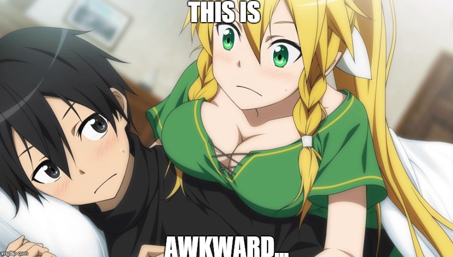 THIS IS AWKWARD... | image tagged in memes,anime | made w/ Imgflip meme maker