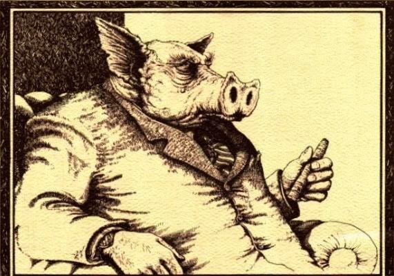 Capitalist pig fireside chat Blank Meme Template