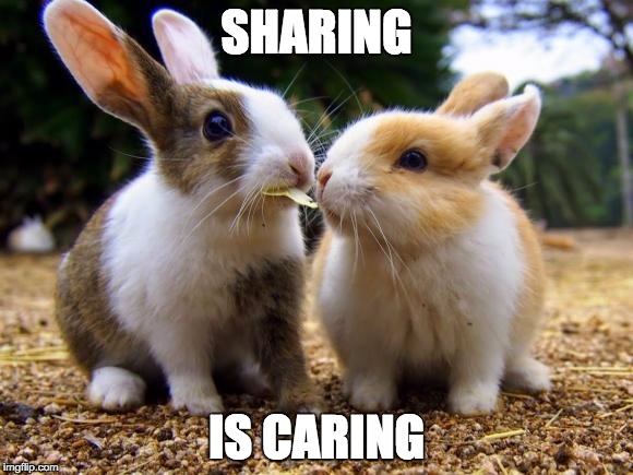 sharing is caring gif