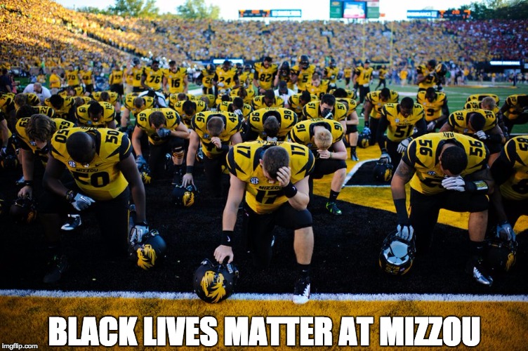 I stand with the tigers | BLACK LIVES MATTER AT MIZZOU | image tagged in black lives matter | made w/ Imgflip meme maker