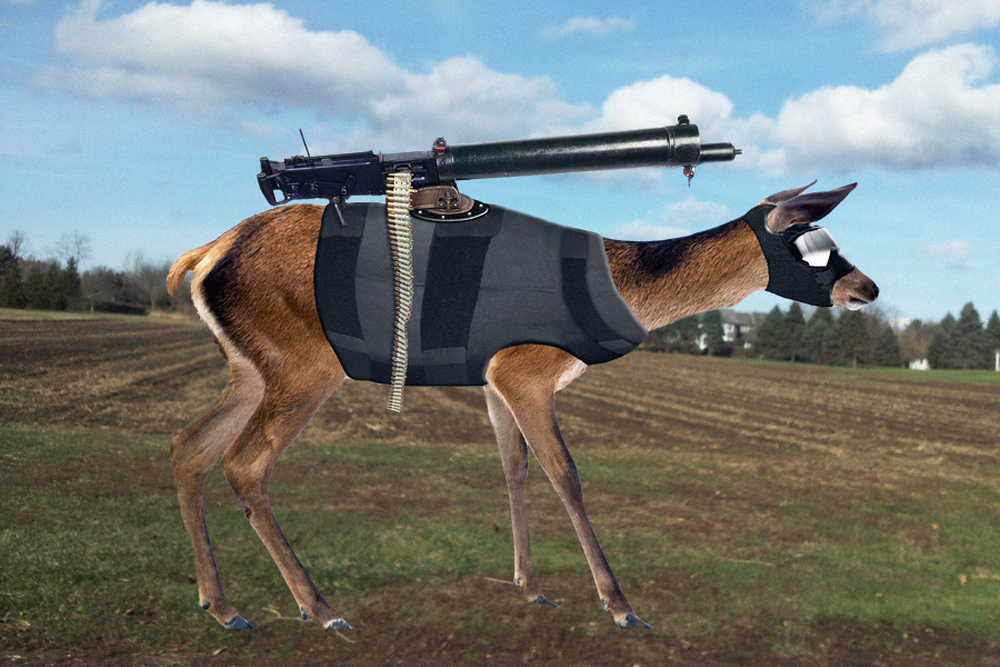 High Quality Weaponized Deer Blank Meme Template