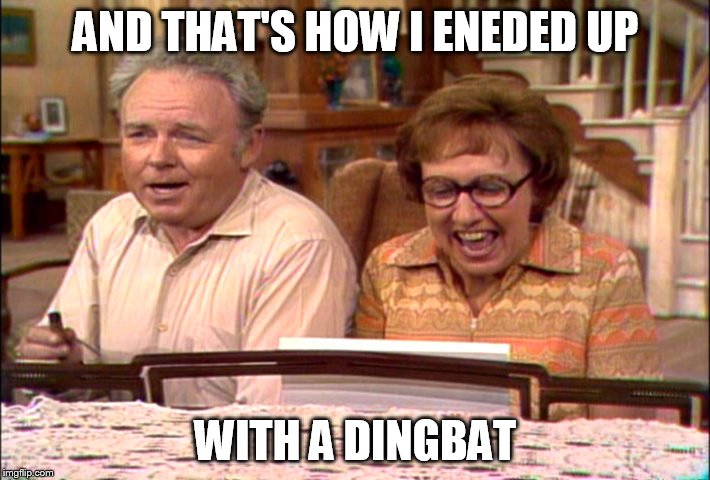 AND THAT'S HOW I ENEDED UP WITH A DINGBAT | made w/ Imgflip meme maker