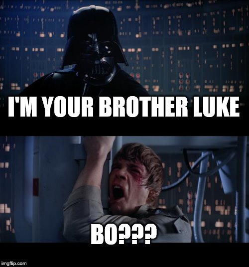 Duke wars | I'M YOUR BROTHER LUKE BO??? | image tagged in memes,star wars no | made w/ Imgflip meme maker