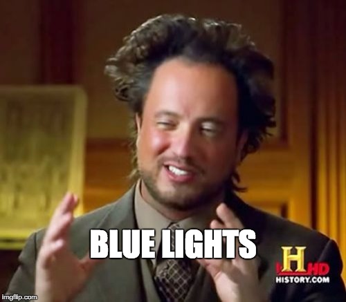 Ancient Aliens | BLUE LIGHTS | image tagged in memes,ancient aliens | made w/ Imgflip meme maker