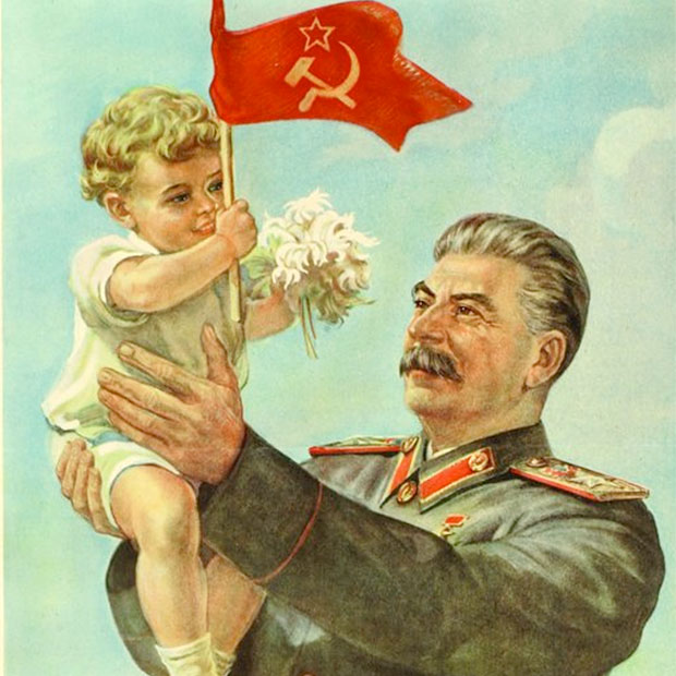 Stalin with a baby Blank Meme Template