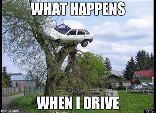 Secure Parking Meme | WHAT HAPPENS WHEN I DRIVE | image tagged in memes,secure parking | made w/ Imgflip meme maker