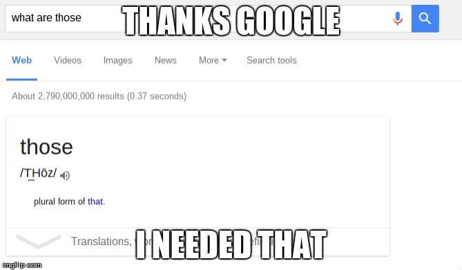 WHAT ARE THOSE?! | THANKS GOOGLE I NEEDED THAT | image tagged in google,what are those,funny meme | made w/ Imgflip meme maker