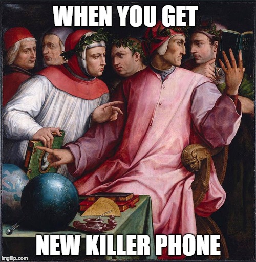 WHEN YOU GET NEW KILLER PHONE | image tagged in classic,memes,funny memes,swag,iphone | made w/ Imgflip meme maker