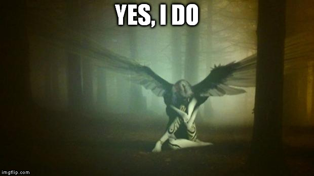 Angels do exist.... | YES, I DO | image tagged in angels do exist | made w/ Imgflip meme maker