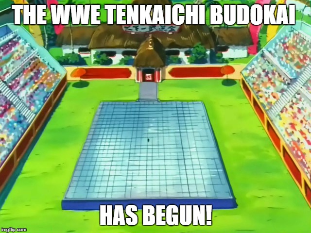 TOURNAMENT TIME FOR THE WWE! | THE WWE TENKAICHI BUDOKAI HAS BEGUN! | image tagged in wwe,dragon ball z,funny memes | made w/ Imgflip meme maker