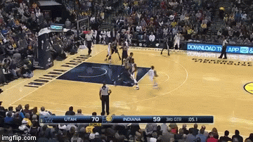 Paul George Dunk | image tagged in gifs,paul george indiana pacers,paul george dunk,paul george,paul george fantasy basketball | made w/ Imgflip video-to-gif maker