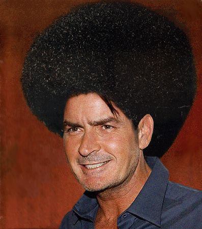 High Quality Charlie Afro Sheen Blank Meme Template